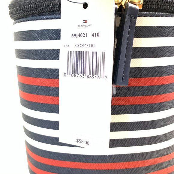 Tommy Hilfiger Cosmetic Travel Bag Blue and White - Picture 5 of 10